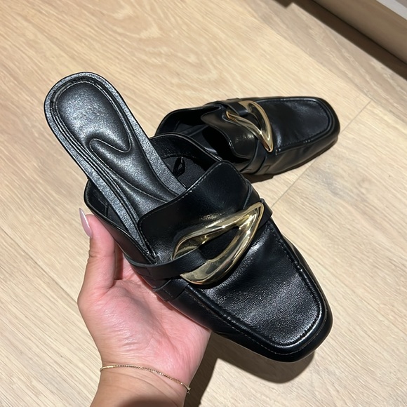 Zara black mules loafers - Picture 2 of 2